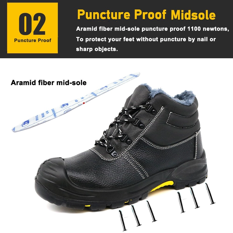 China TM148 sapatos de segurança de inverno com sola de borracha de resistência ao frio para homens fabricante