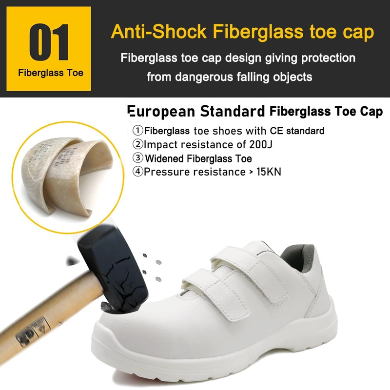 Chine TM083 chaussures de sécurité de cuisine blanches anti-écrasement et anti-crevaison Super antidérapantes pour hommes fabricant