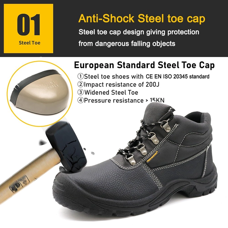 Chine TM008 CE vérifié embout en acier antidérapant plaque intermédiaire en acier s3 chaussures de sécurité industrielles pour hommes fabricant