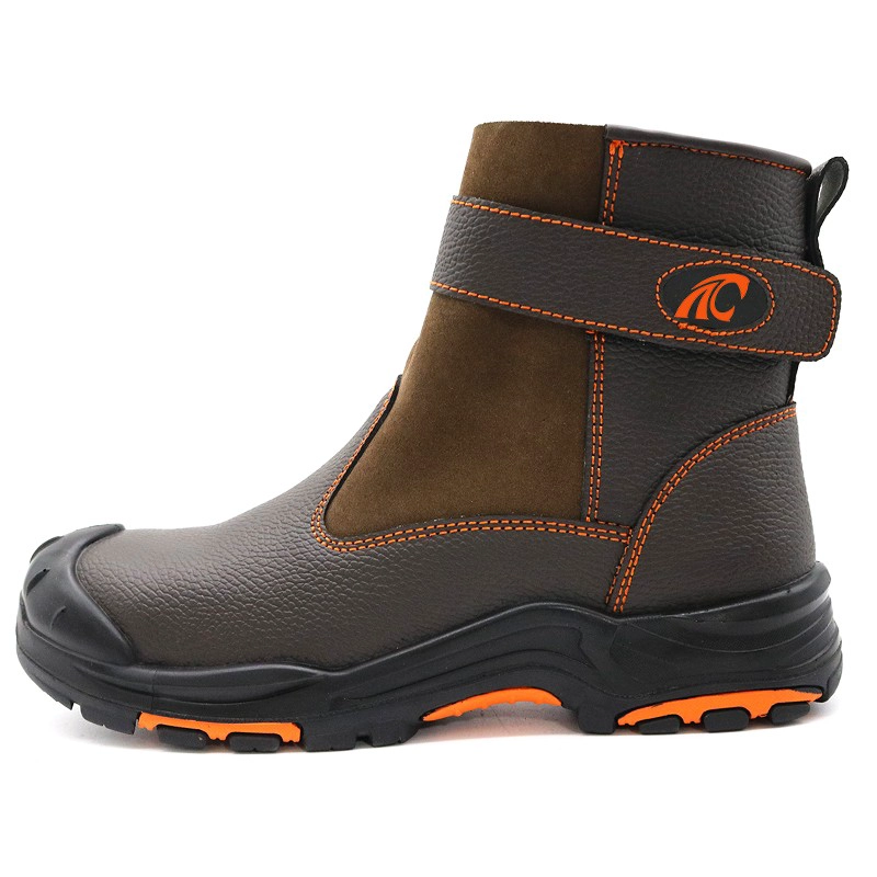 Cina TM3215 Scarpe di sicurezza elettriche isolanti antiforatura 18kv con punta in fibra di vetro marrone per saldatura produttore