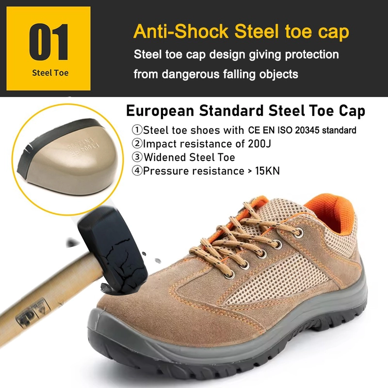 porcelana TM3229 Zapatos de seguridad de gamuza antideslizantes, antigolpes, a prueba de pinchazos, punta de acero fabricante
