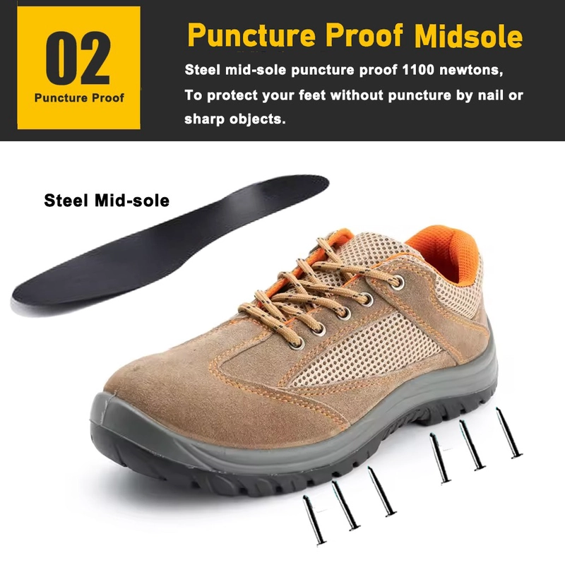 porcelana TM3229 Zapatos de seguridad de gamuza antideslizantes, antigolpes, a prueba de pinchazos, punta de acero fabricante