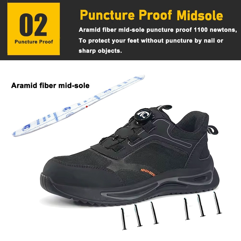 Cina TM3235 Scarpe antinfortunistiche da uomo antiperforazione con puntale in acciaio con sistema Twist Lock produttore
