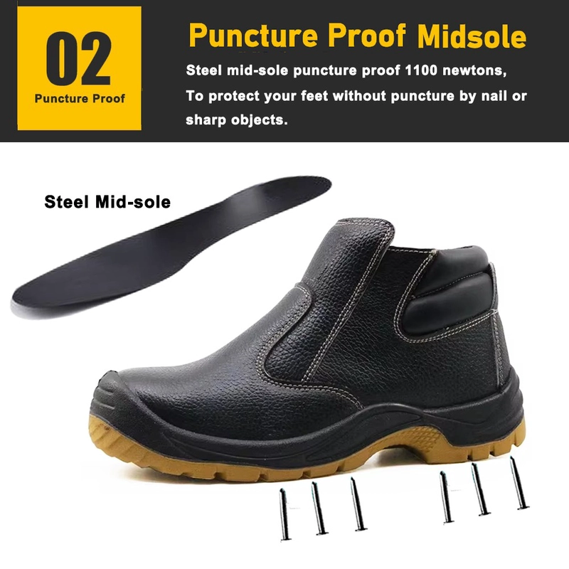 중국 TM3233 Black steel toe anti puncture construction safety shoes for men - COPY - n9514o 제조업체