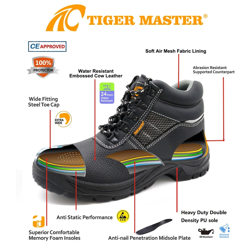 China TM3240 Oil water resistance steel toe anti puncture safety shoes s3 src manufacturer