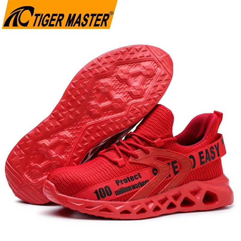 porcelana TM262 zapatos de seguridad deportivos de moda rojos antipinchazos con punta de acero para mujer fabricante