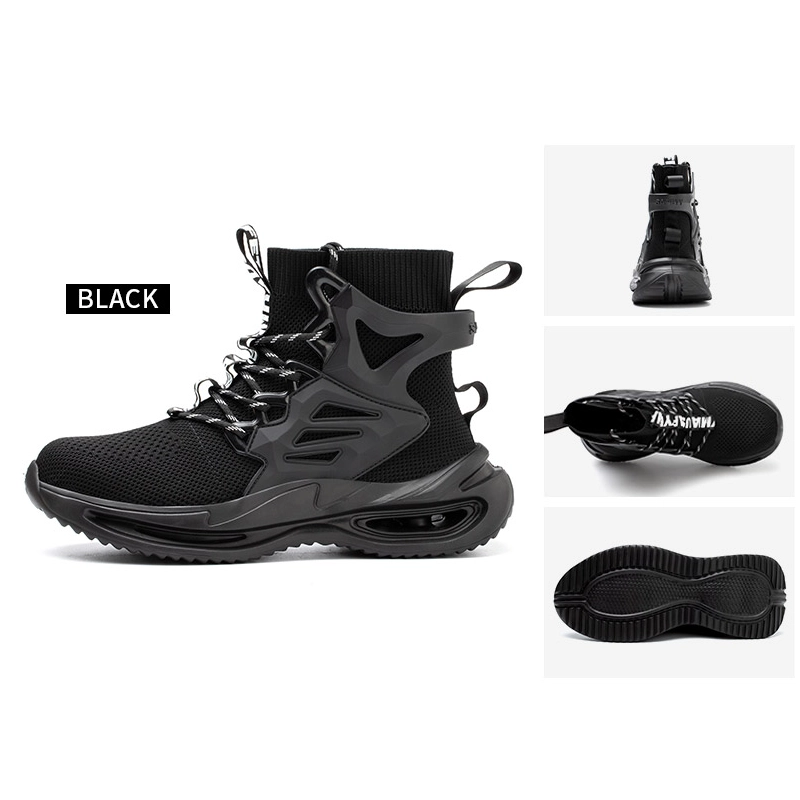 Chine Chaussures de sport de sécurité pour hommes, anti-perforation, cheville haute, bout en acier, à la mode, TM3263 fabricant