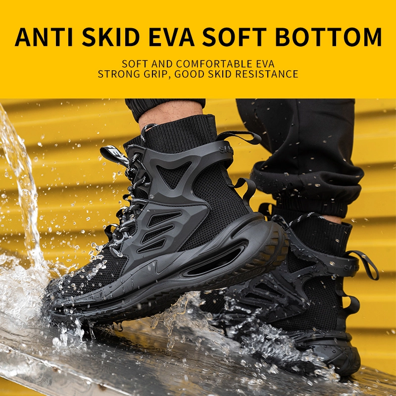 Chine Chaussures de sport de sécurité pour hommes, anti-perforation, cheville haute, bout en acier, à la mode, TM3263 fabricant