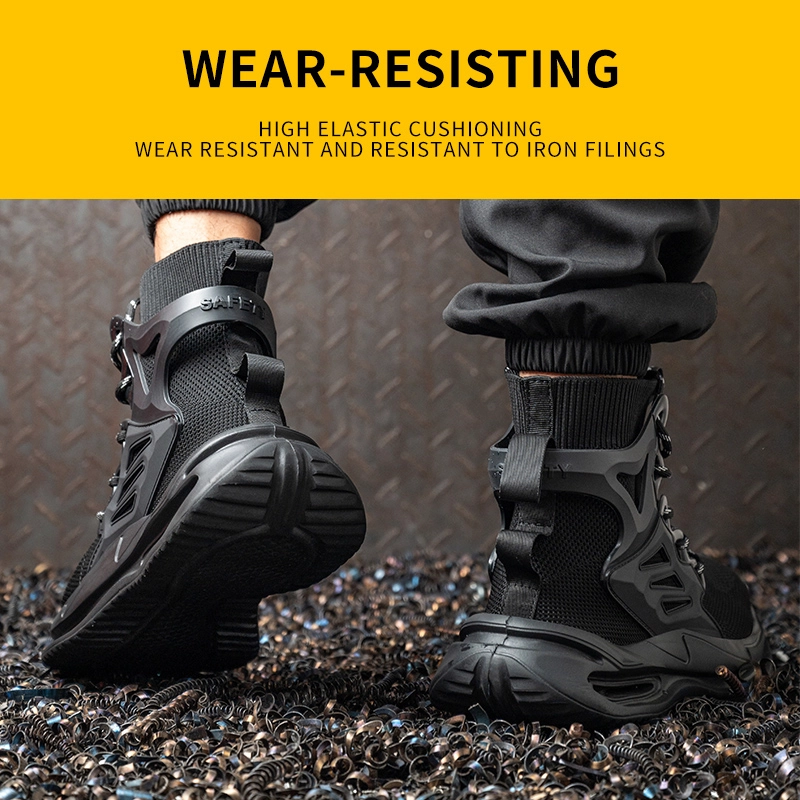 Chine Chaussures de sport de sécurité pour hommes, anti-perforation, cheville haute, bout en acier, à la mode, TM3263 fabricant