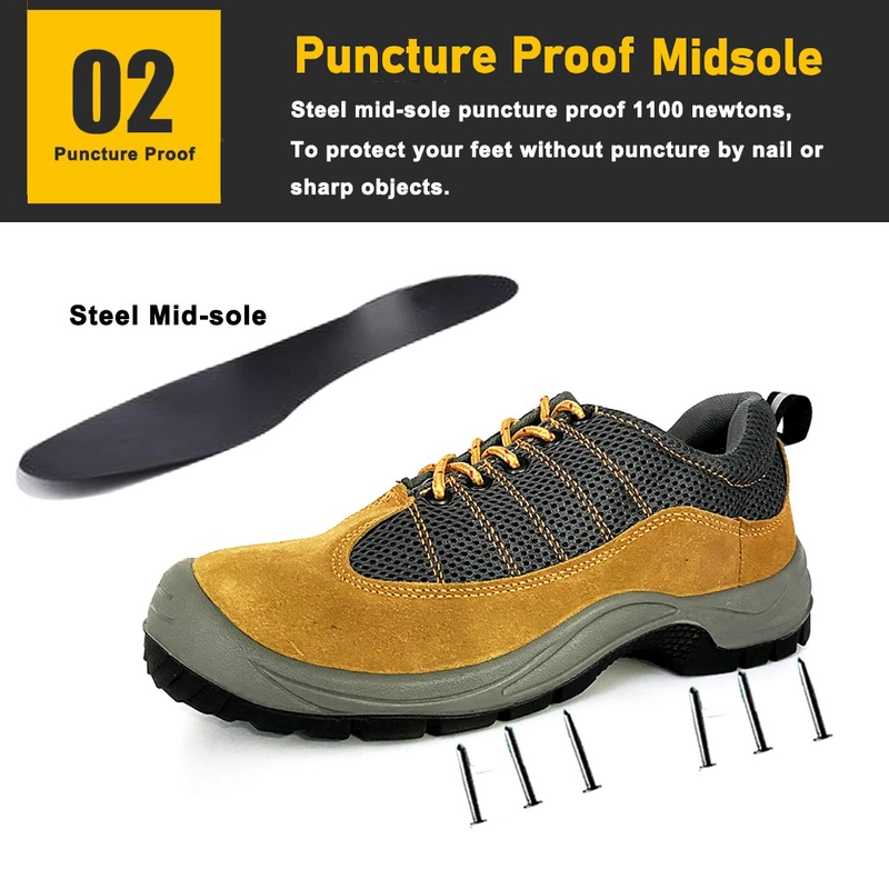 China TM203 Oil slip resistant suede leather steel toe cheap safety work shoes manufacturer