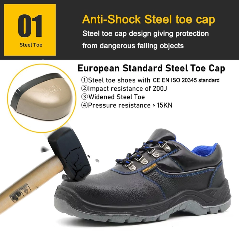 China TM088L Anti slip petrol chemical resistant steel toe mid plate unisex cheap work shoes prices manufacturer