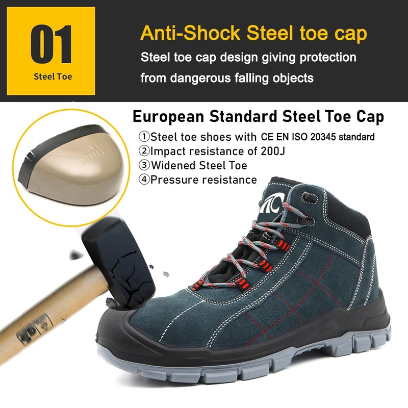 Cina TM255 Scarpe antinfortunistiche da uomo in pelle scamosciata antiscivolo con punta in acciaio e antiperforazione produttore