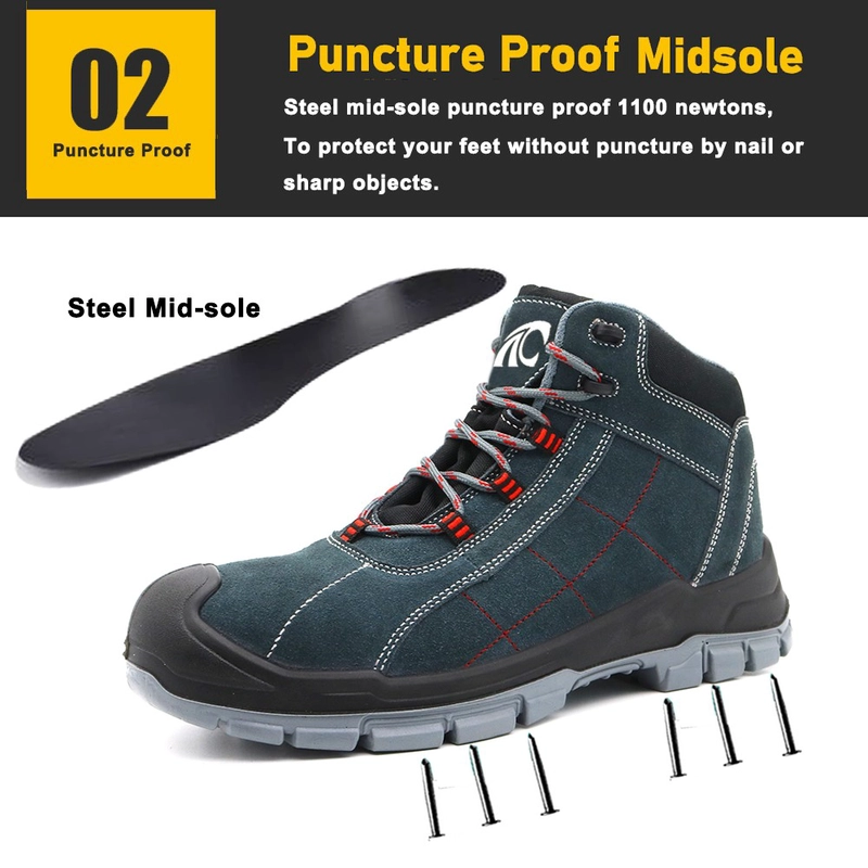 Cina TM255 Scarpe antinfortunistiche da uomo in pelle scamosciata antiscivolo con punta in acciaio e antiperforazione produttore