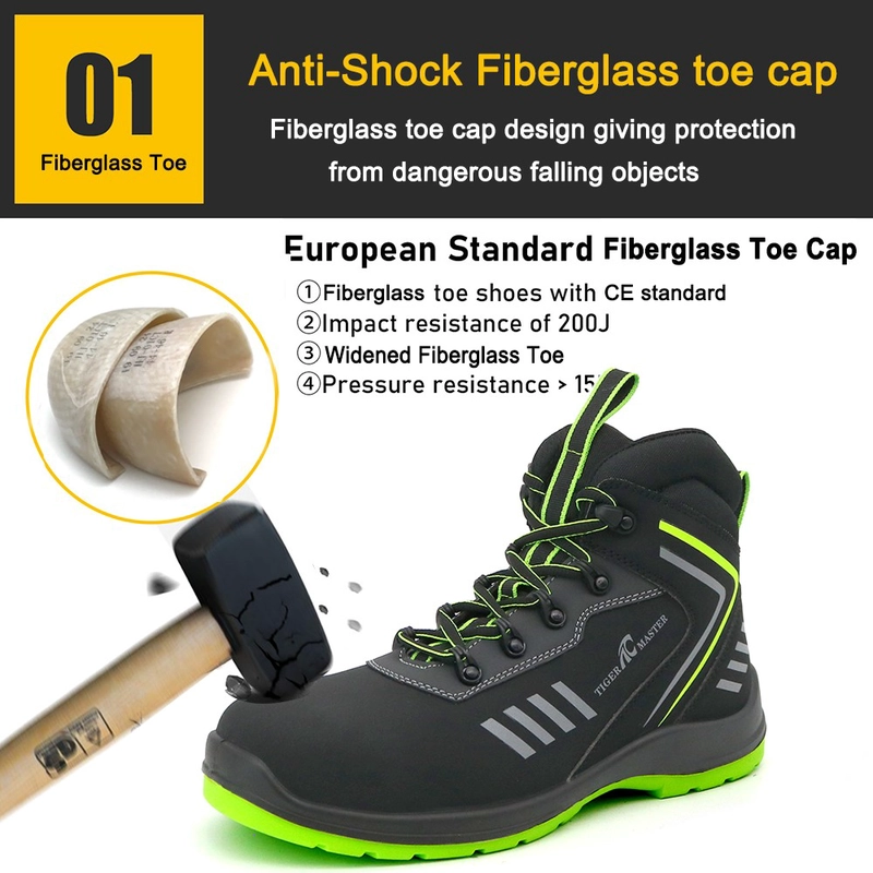 Cina TM275 Punta in fibra di vetro resistente allo scivolamento dell'olio per evitare scarpe di sicurezza antiforatura produttore