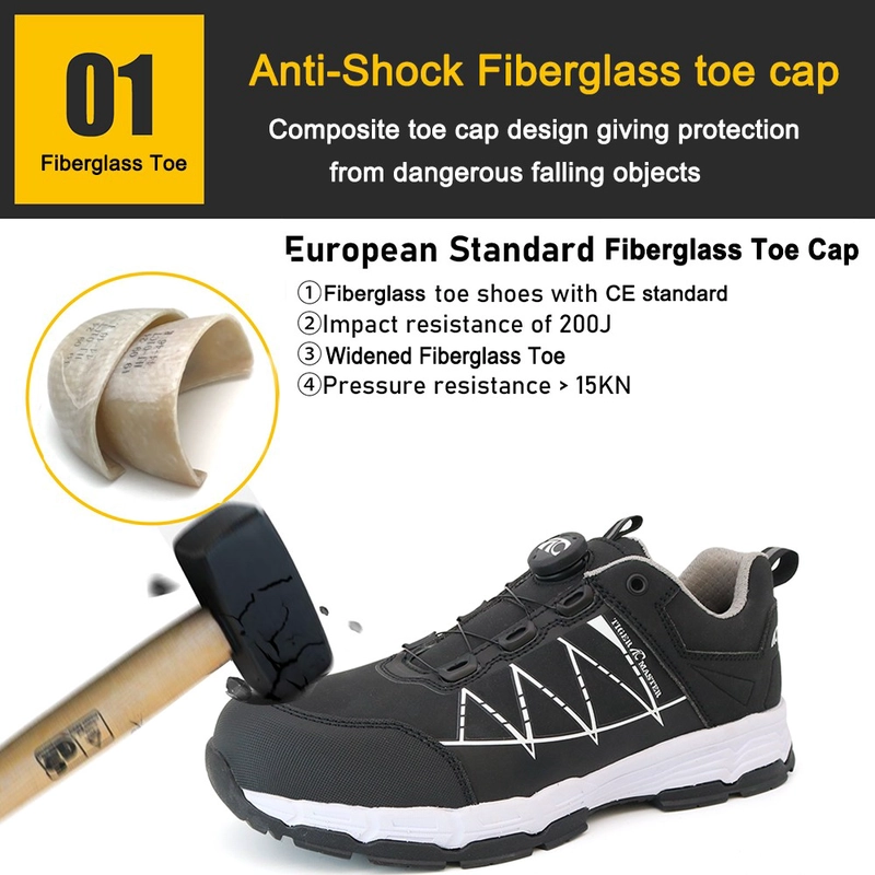porcelana TM2002 Zapatos de seguridad laboral con sistema Twist Lock y puntera de fibra de vidrio. fabricante