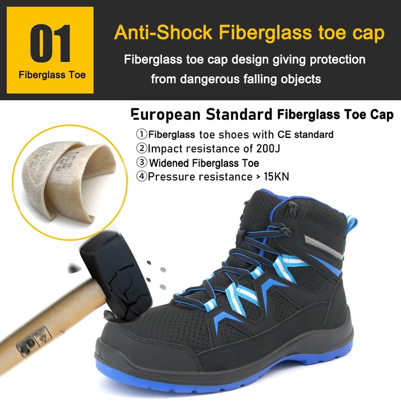 porcelana TM2005 Botas de seguridad logísticas antipinchazos con punta de fibra de vidrio para hombre fabricante