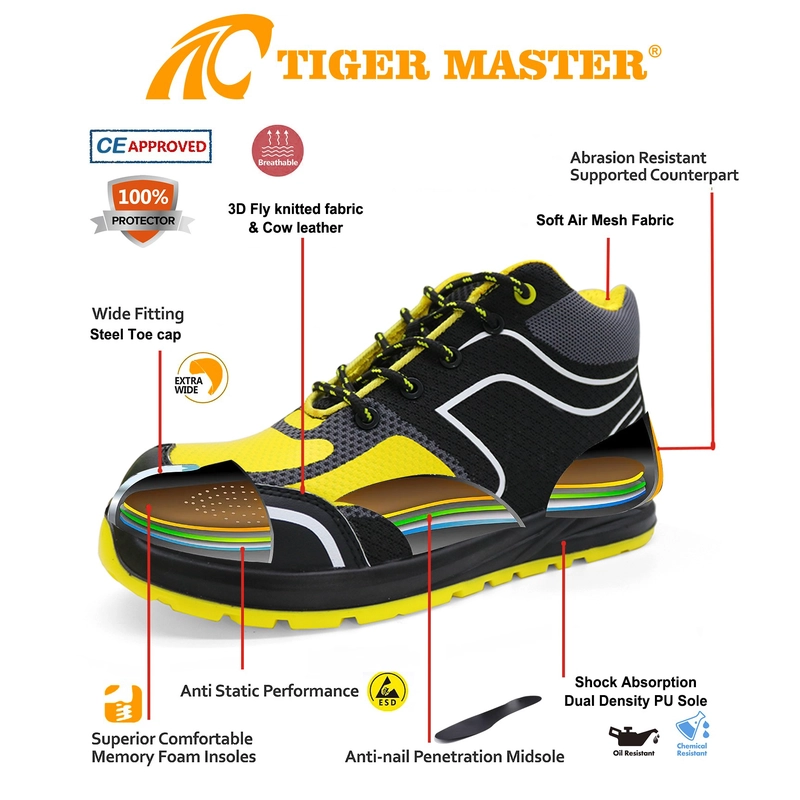 Cina TM297L Scarpe antinfortunistiche sportive eleganti e antistatiche con punta in acciaio antiforatura produttore