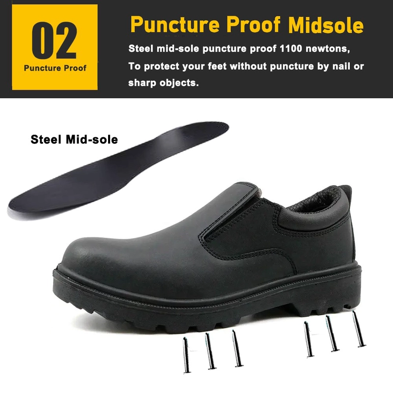 Chine TM086 Chaussures de sécurité exécutives antidérapantes à bout en acier anti-crevaison fabricant