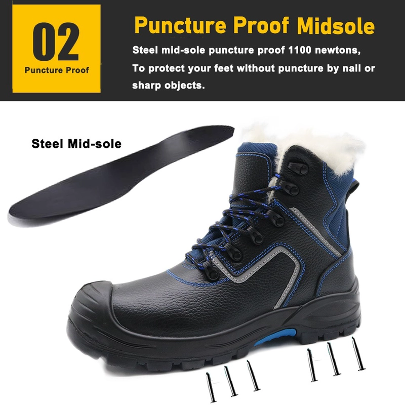 Cina TM116 Scarpe antinfortunistiche invernali da uomo con suola in gomma PU e punta in acciaio antiforatura produttore