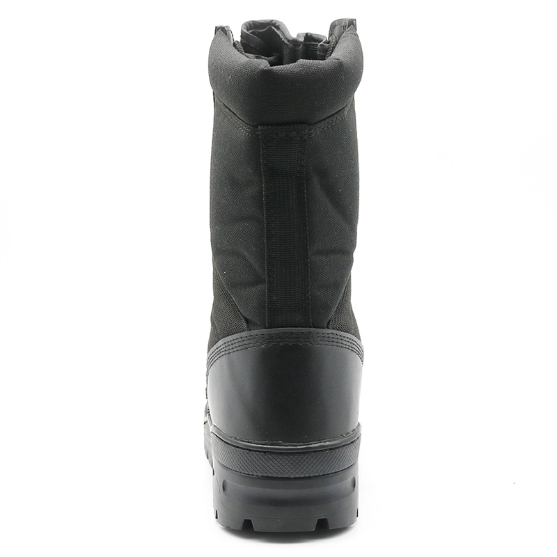 China TM3297 Black anti slip rubber sole non safety army boots manufacturer