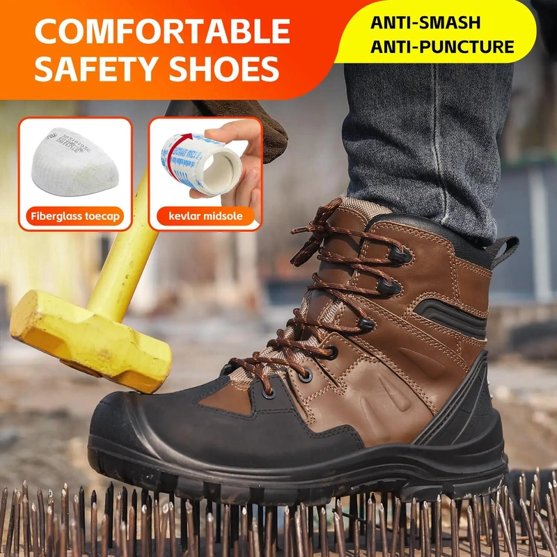 China TM3311 Botas de segurança antifuros com biqueira de fibra de vidro de alta qualidade à prova d'água fabricante