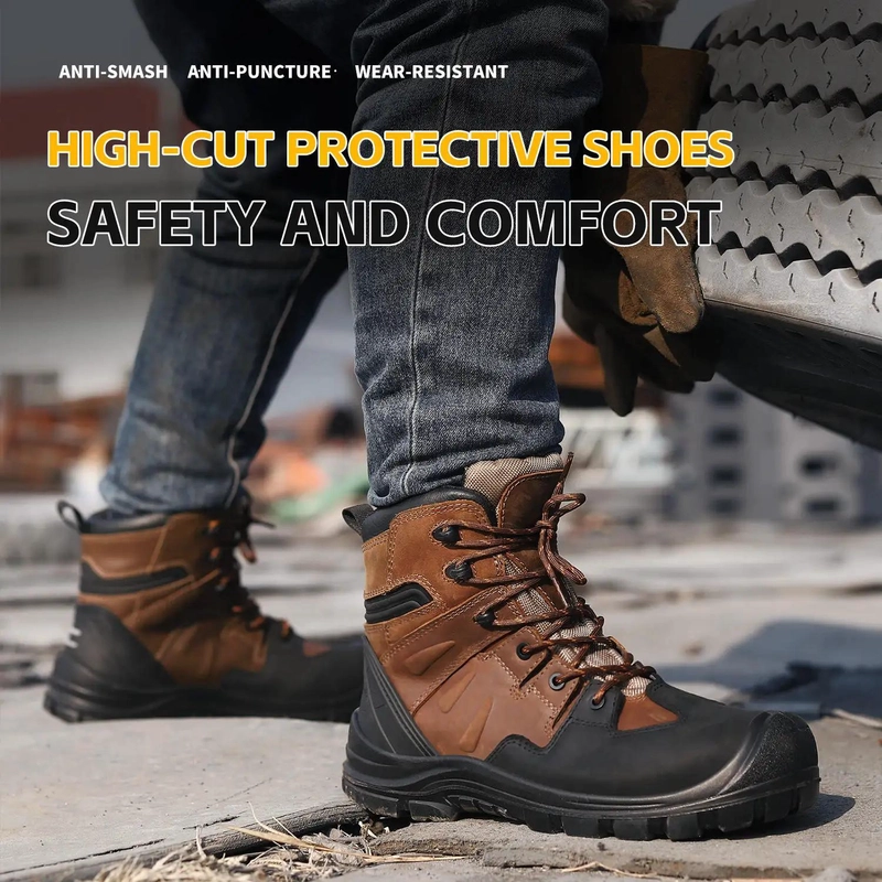 China TM3311 Botas de segurança antifuros com biqueira de fibra de vidro de alta qualidade à prova d'água fabricante