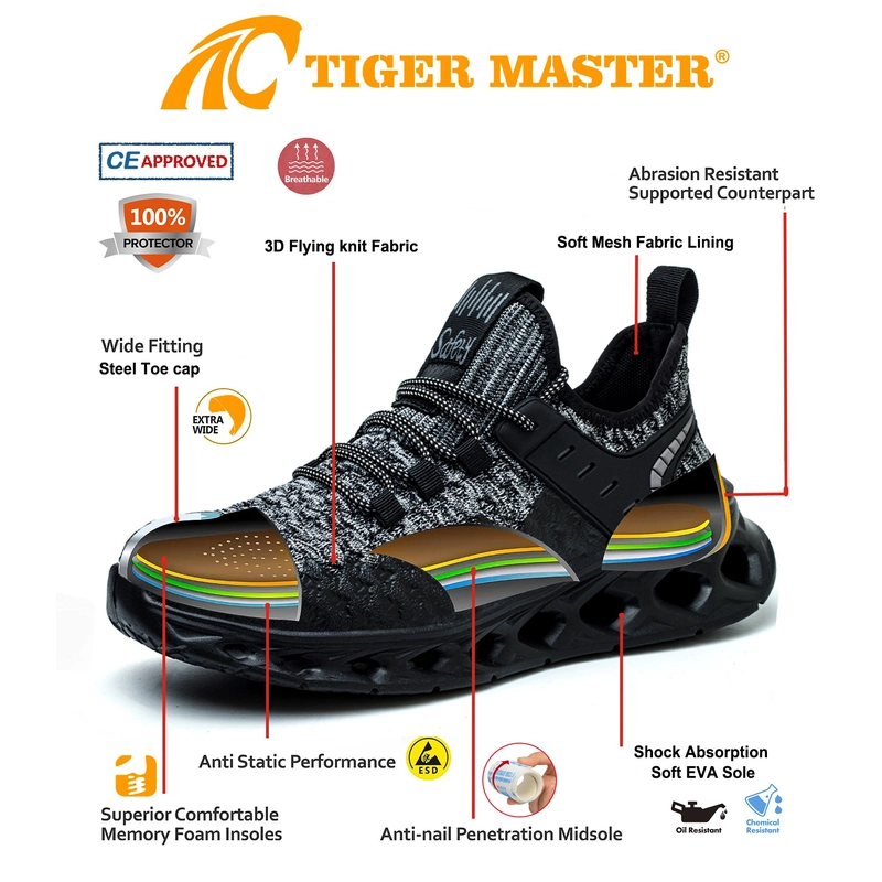 China TM3321 Comfort anti-lek veiligheidsschoenen met stalen neus fabrikant