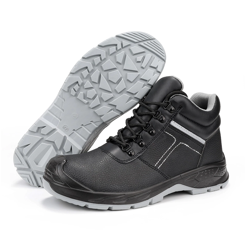 Chine TM3329 en acier toe en acier mi-semelle de sécurité en cuir pour les travailleurs de la construction fabricant