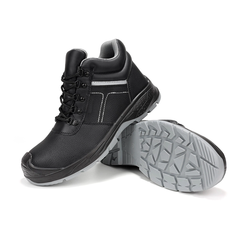 Chine TM3329 en acier toe en acier mi-semelle de sécurité en cuir pour les travailleurs de la construction fabricant