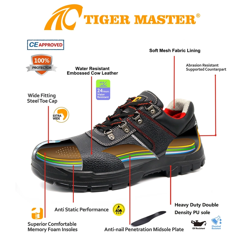 Китай TM091L Steel Toe Anti Puncture Construction Work Safety Shoes - COPY - io12un производителя
