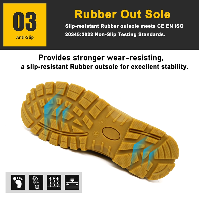 China TM135H Heren Premium Leather Safety Boots met Fiberglass Toe Kevlar Mid-Sole fabrikant