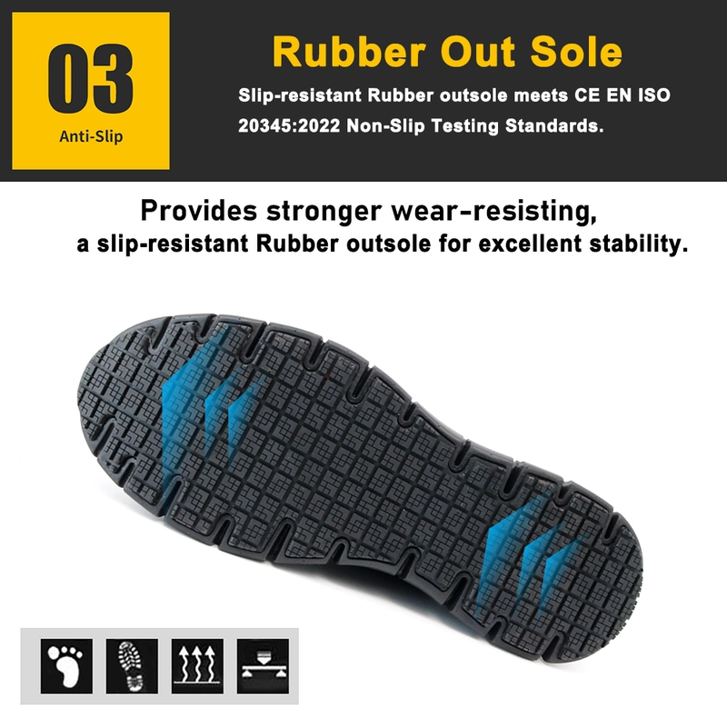 China TM2021 Slip-ins anti-skid glasvezel teen punctie bewijs nieuwe veiligheidsschoenen fabrikant