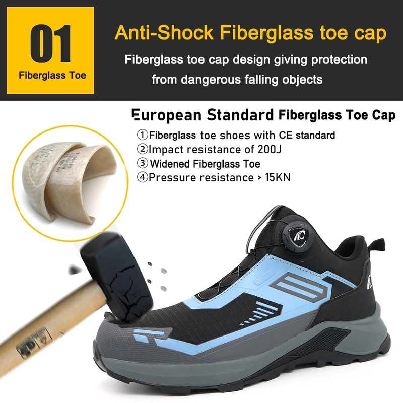Chine TM2029 Twist Lock Fiberglass Toe Toe Sport Safety Chaussures pour hommes fabricant