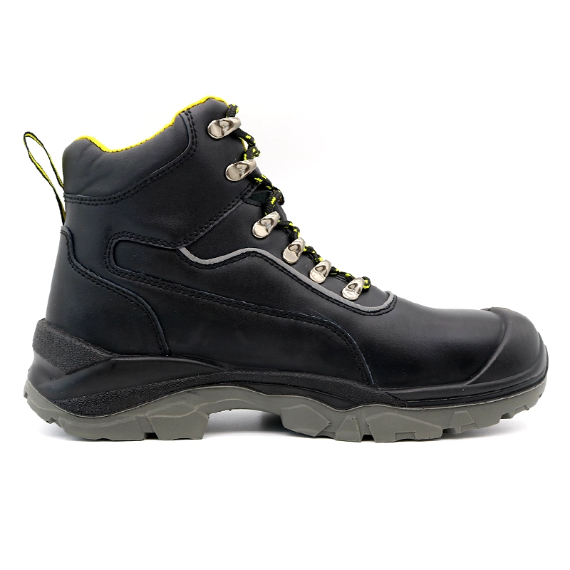 Chine TM021-2 Bottes de sécurité en cuir noir anti-vitre fabricant