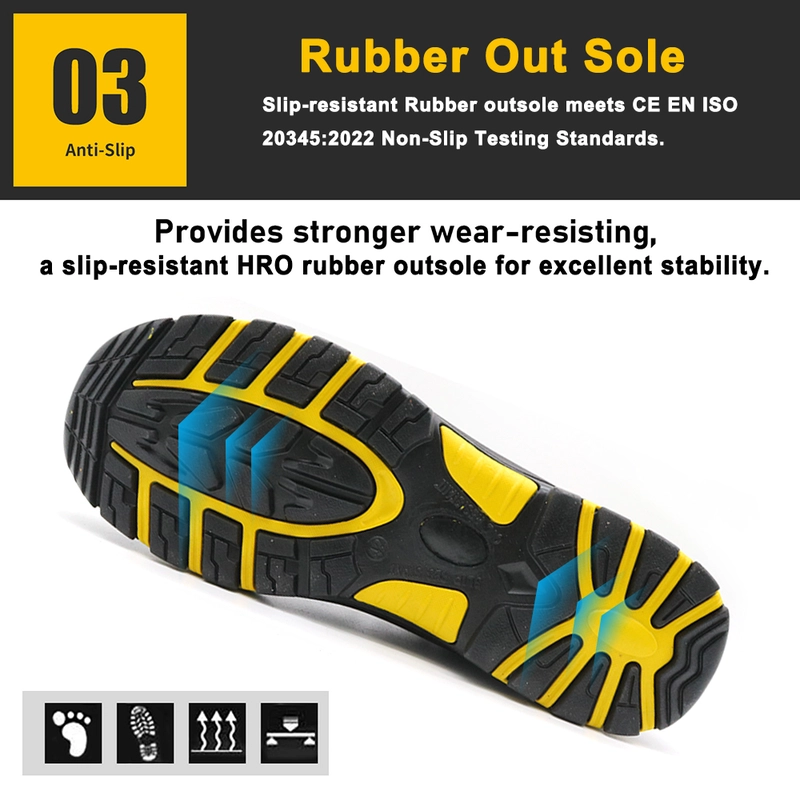 Cina TM3367 PU ELE SOLE SOLE INDUSTRO SCARICA DI SICURO DI SICURO PIELLA CON IL TOE FIBRO produttore