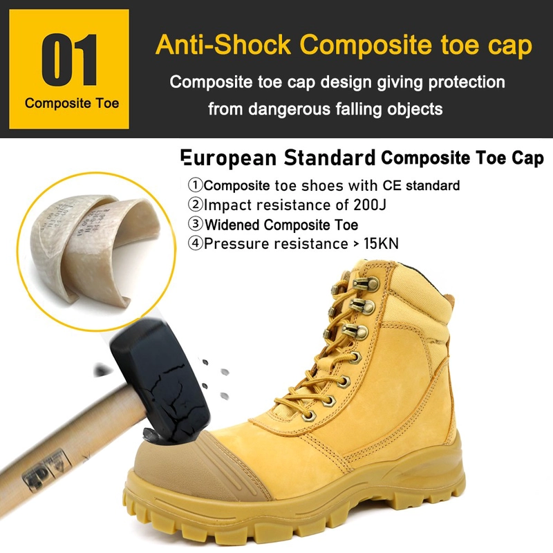 China TM135H Heren Premium Leather Safety Boots met Fiberglass Toe Kevlar Mid-Sole fabrikant