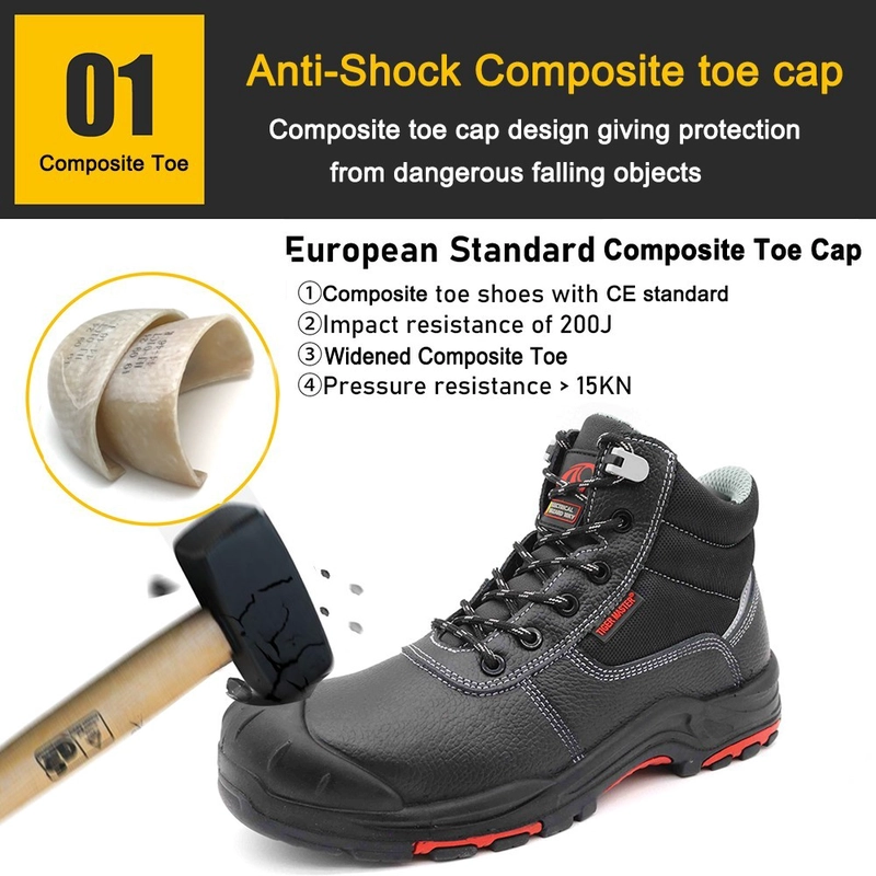 China TM085R glasvezel teen anti-punctie heren mijnbouwveiligheid schoenen bestand tegen olie fabrikant