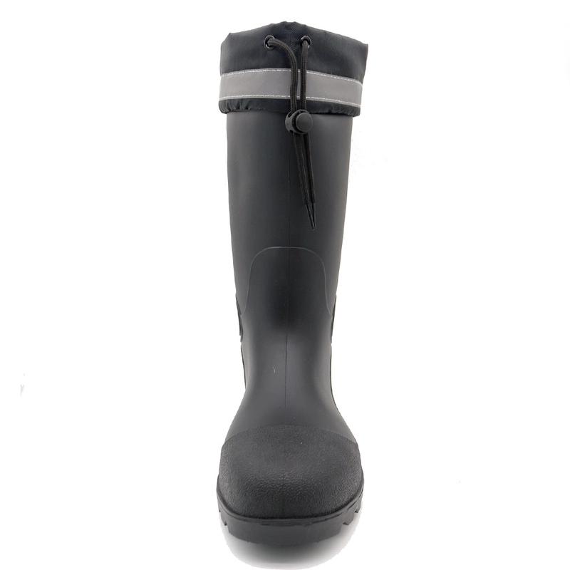 중국 GB43 Waterproof Steel Toe Reflective PVC Safety Rain Boots with PU Collar - COPY - 2nc72m 제조업체