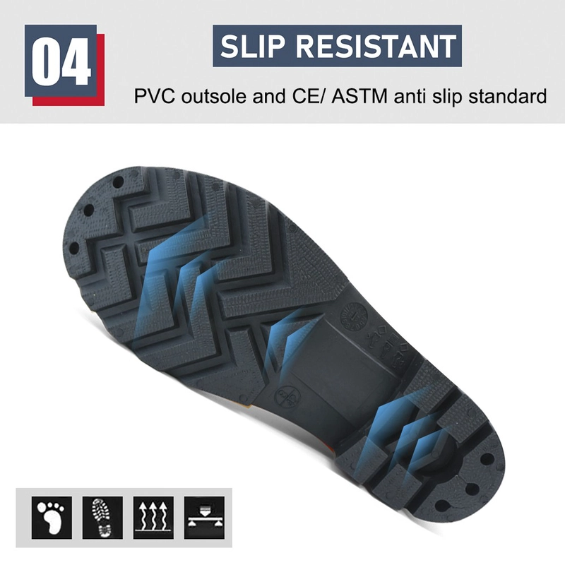 중국 GB43 Waterproof Steel Toe Reflective PVC Safety Rain Boots with PU Collar - COPY - 2nc72m 제조업체