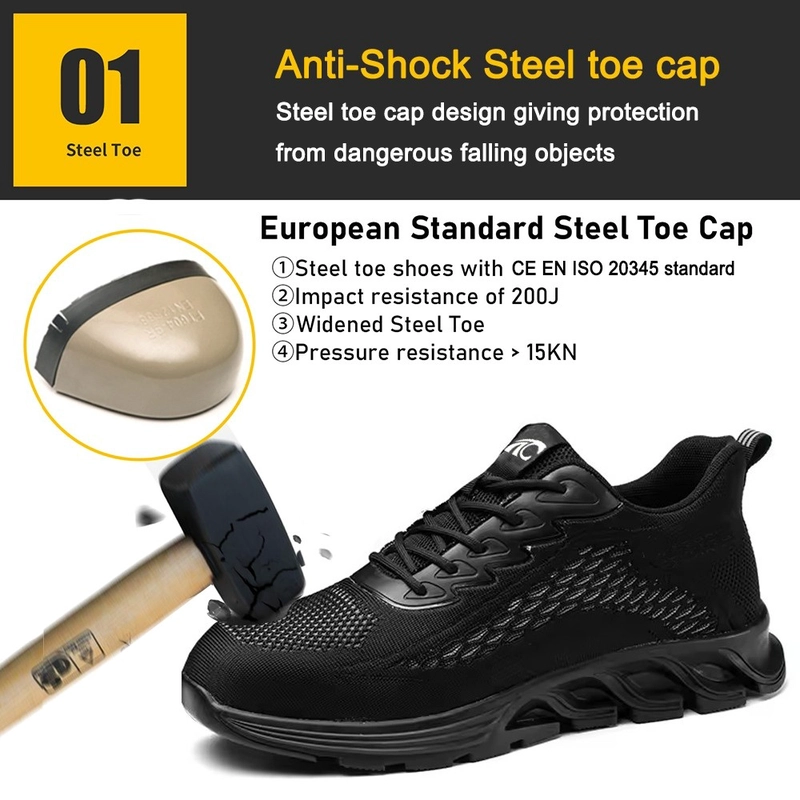 Chine Chaussures de sécurité de sport souples et confortables, résistantes aux perforations et aux embouts en acier TM3225 fabricant