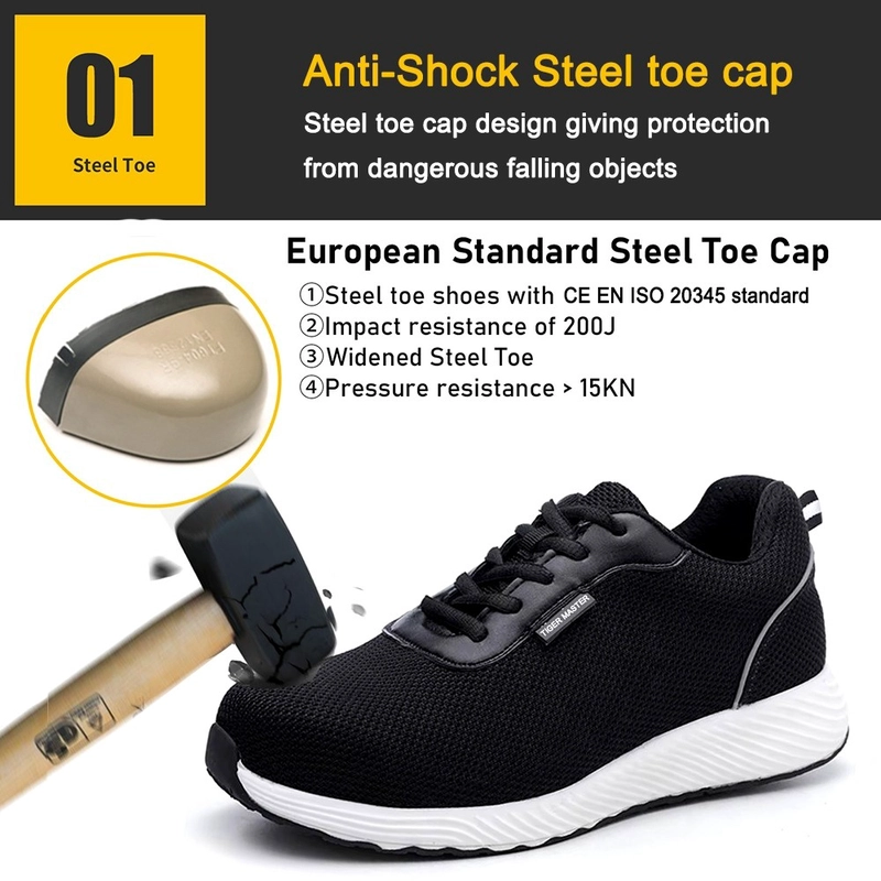 China TM257 Antiderrapante EVA Sole Steel Toe Kevlar Mid-sole Work Safety Shoes Leve fabricante