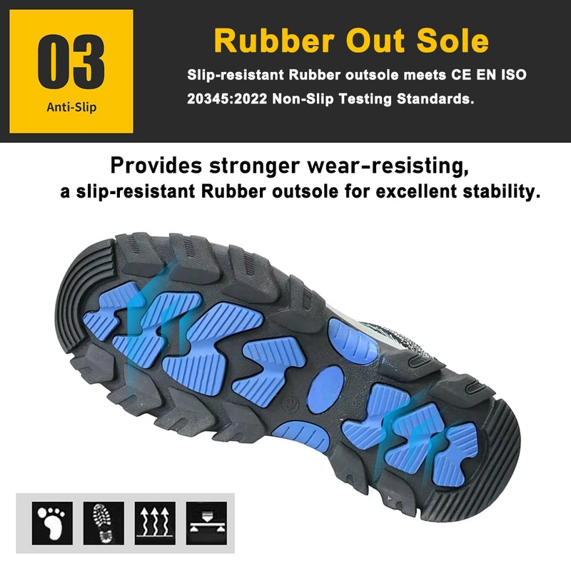 China TM3042 Anti-slip Rubber Sole Cheap Sport Safety Shoes with Steel Toe manufacturer