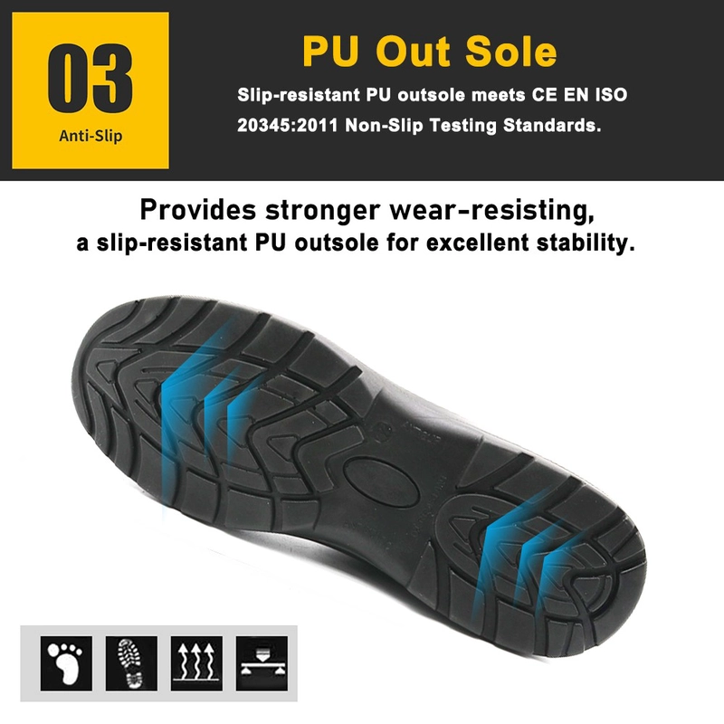 porcelana TM275L Zapatos de seguridad antideslizantes con punta de fibra de vidrio a prueba de pinchazos sin metal para unisex fabricante