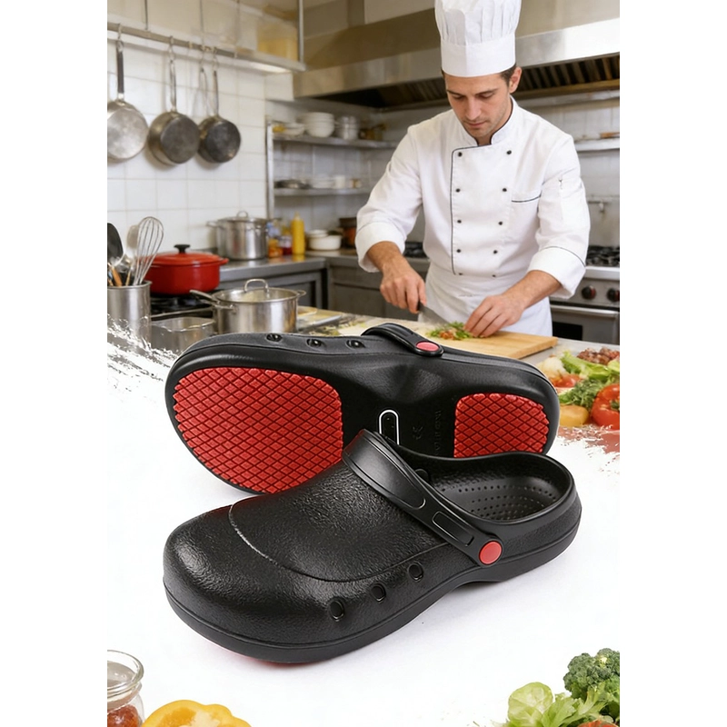 Chine Chaussures de sécurité antidérapantes et imperméables pour Chef de cuisine EVA, blanches, pour Restaurant, TM080-1 fabricant