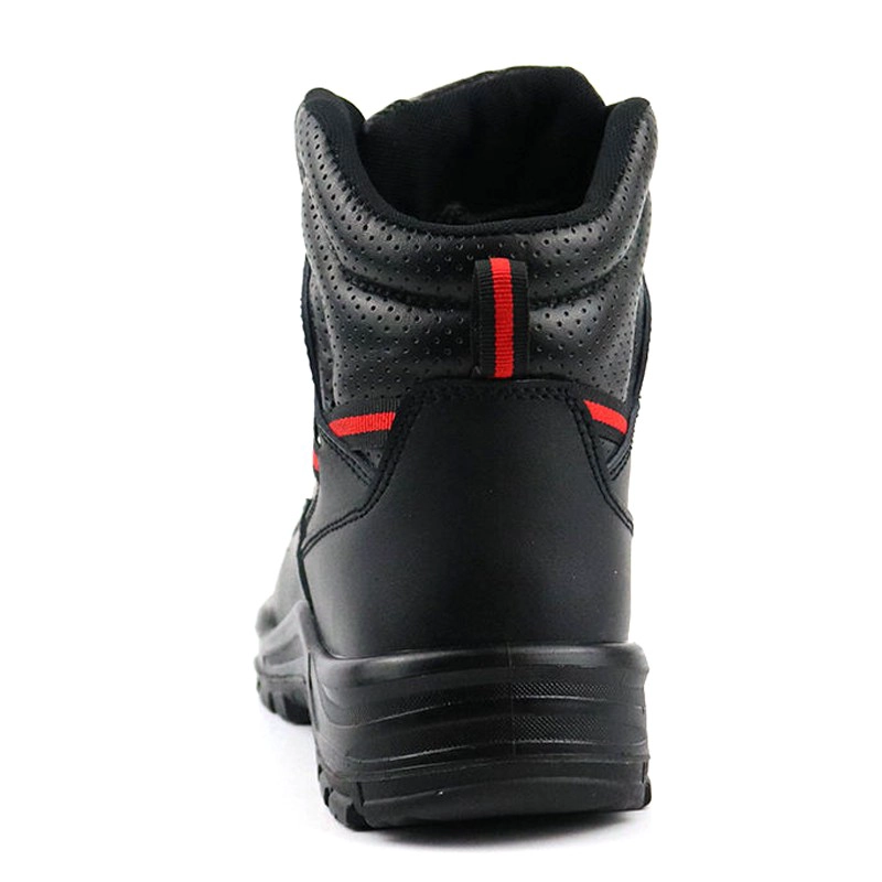Китай TM071 Anti-slip Steel Toe Puncture-proof Leather Industrial Safety Shoes Black - COPY - sa69v1 производителя