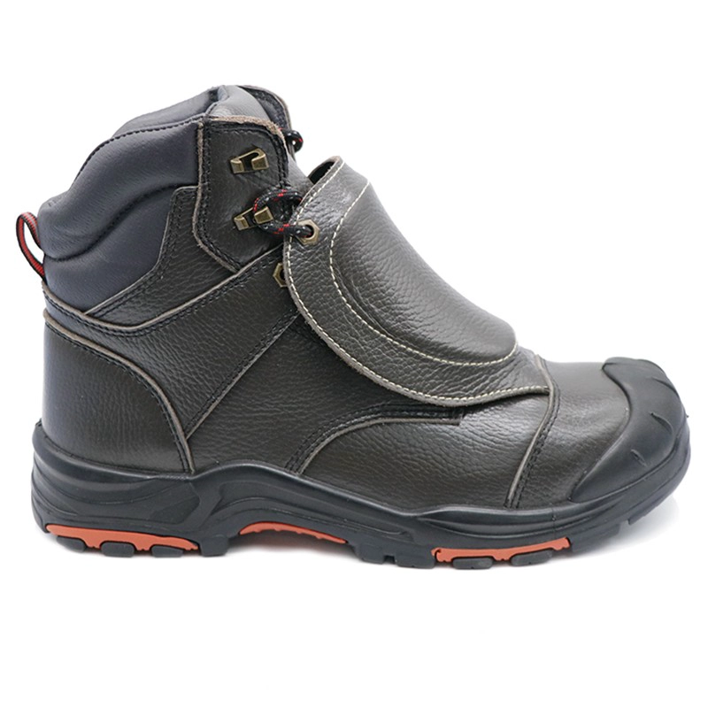 China TM3409 Antiderrapante Proteção Contra Faíscas Couro Genuíno Sapatos de Segurança para Soldagem Biqueira de Aço fabricante