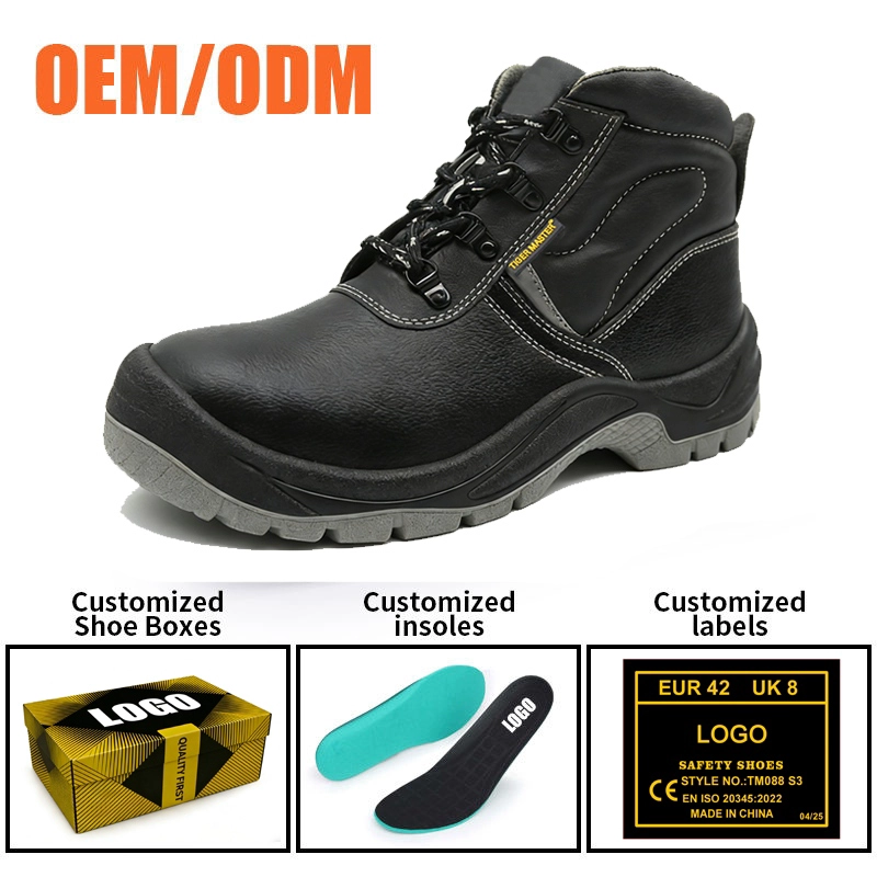 Chine Chaussures de sécurité industrielles en cuir microfibre, bout en acier antidérapant, bon marché, TM3429 fabricant