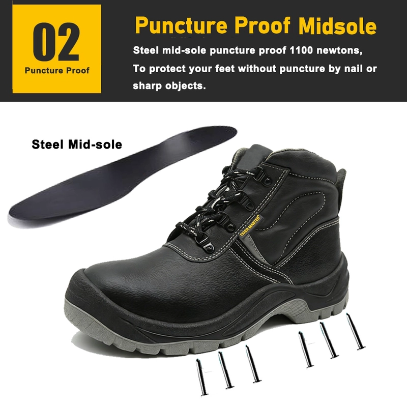 Chine Chaussures de sécurité industrielles en cuir microfibre, bout en acier antidérapant, bon marché, TM3429 fabricant