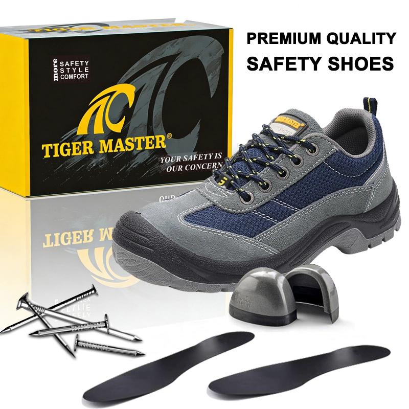 中国 TM3422 Grey Suede Leather Wide Steel Toe Anti-puncture Warehouse Work Shoes - COPY - qmm9pf メーカー