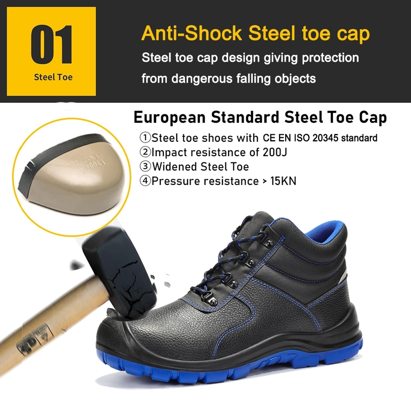 China TM3437 Calçado de segurança industrial anti-perfuração com biqueira de aço larga resistente ao deslizamento de óleo fabricante